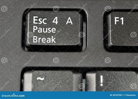 Escape For A Pause Break Keyboard Key Royalty Free Stock Photography - Image: 20787067