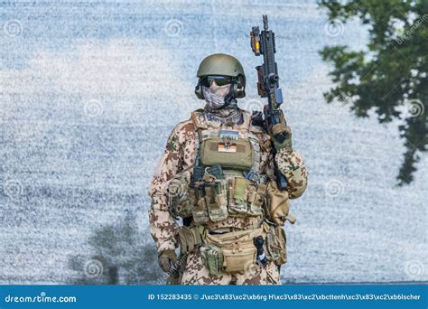 German KSK Soldier Walks on a Stage Editorial Image - Image of german ...