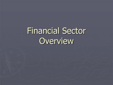 Financial Sector Overview