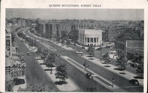 Queens Boulevard Forest Hills, NY Postcard