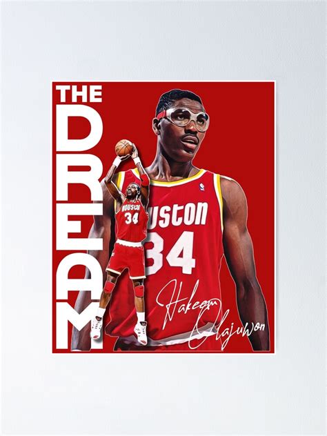 "Hakeem ' The Dream ' Olajuwon Tribute" Poster for Sale by acquiesce13 | Redbubble