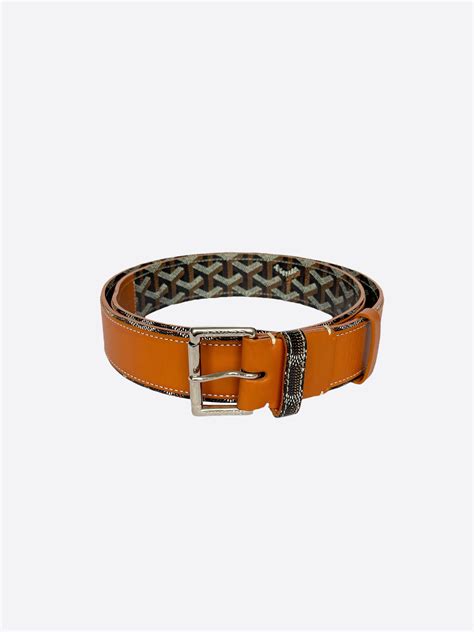 Goyard Brown Goyardine Leather Belt – Savonches