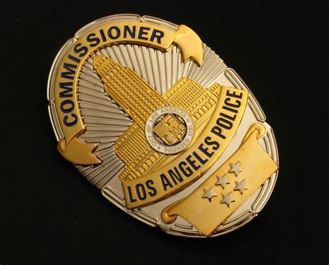 LAPD Los Angeles Police Commissioner Badge Solid Copper Replica Movie ...