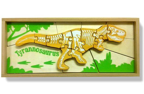 Dinosaur Skeleton Tyrannosaurus - Chunky Wooden Puzzles