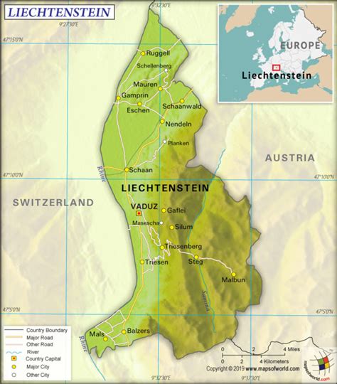 Liechtenstein Map - Answers