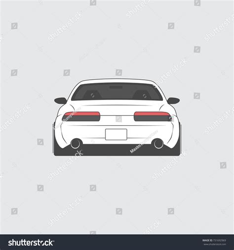 Vector Sport Car Car Sketch Back Stock Vector (Royalty Free) 731692969 | Shutterstock