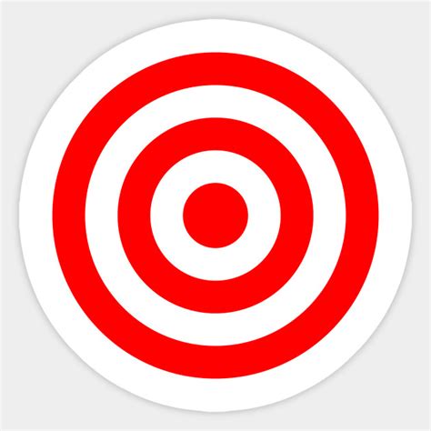 Bullseye Target Red & White Shooting Rings - Target Shooting - Sticker | TeePublic