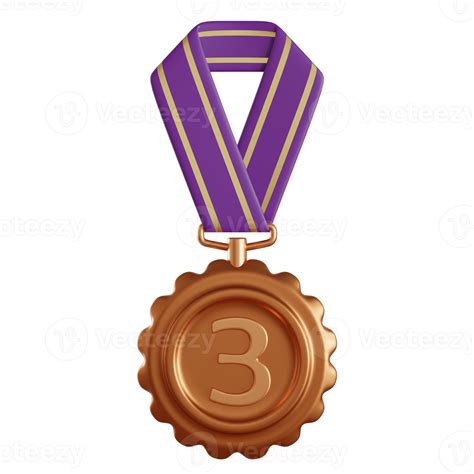 bronze medal isolated on transparent background 21834285 PNG