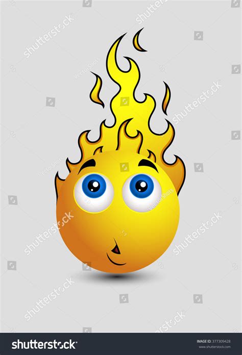 Head Burning Emoji Smiley Emoticon Stock Vector Illustration 377309428 : Shutterstock