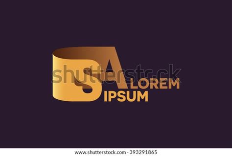 Sa Letters Logo S Letters Logo Stock Vector (Royalty Free) 393291865