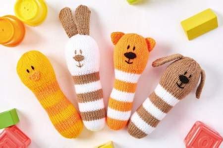 4 Animal Baby Rattles | Knitting Patterns | Let's Knit Magazine