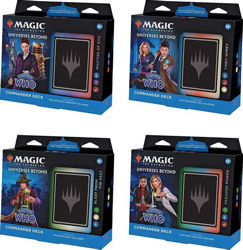 Magic The Gathering Doctor Who Set of 4 Commander Decks Wizards of the Coast - ToyWiz