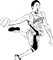 black and white kobe bryant drawing - skullflowerartdrawings