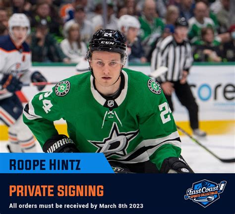 Pre-Order - Roope Hintz – East Coast Sports Collectibles