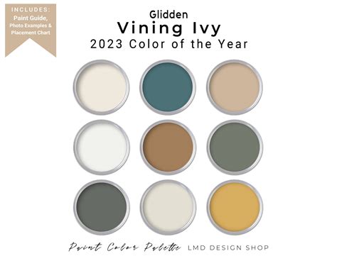 Glidden Vining Ivy Paint Color Palette 2023 Whole House - Etsy