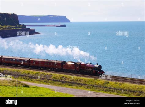 Steam locomotive LMS Jubilee Class 45699 Galatea. Tanyard Bay, Parton ...