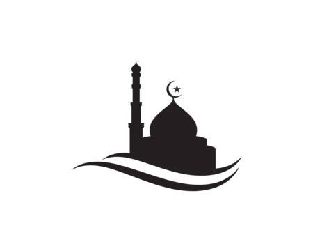 Mosque Moslem Icon Vector Illustration Religion Isolated Masjid Vector ...