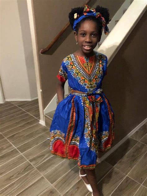 African Clothing Kids/girls Ankara Kente Print Dashiki Dress | Etsy