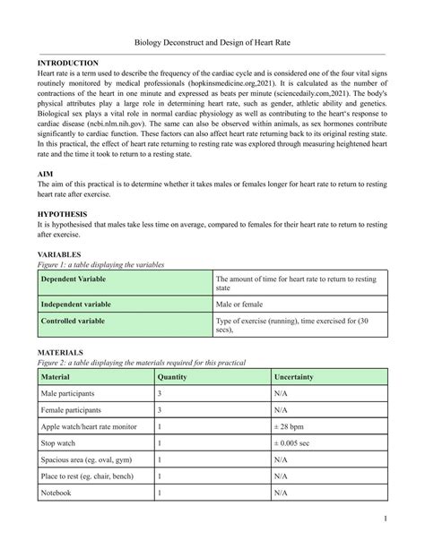 SACE stage 1 biology deconstruct and design practical | Biology - Year ...