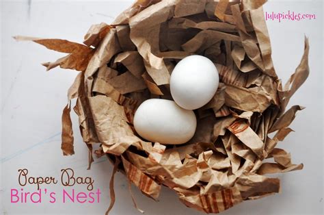 Paper Bag Bird's Nest Craft from lulupickles.com | Daisy girl scouts, Bird nest craft, Girl ...
