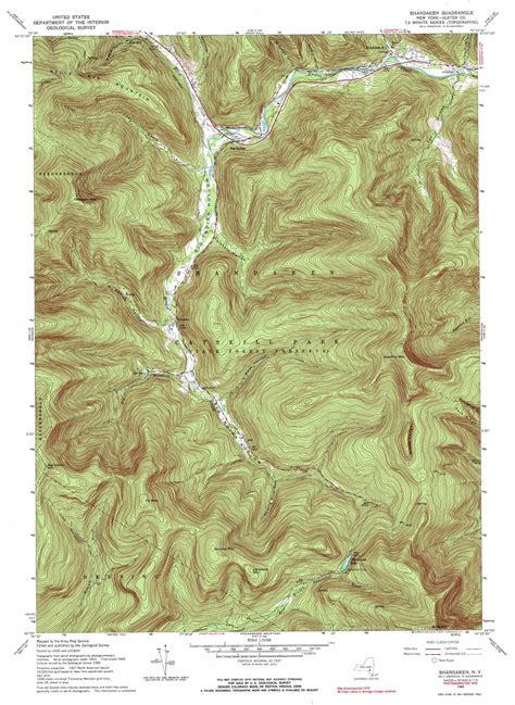 Shandaken topographic map, NY - USGS Topo Quad 42074a4