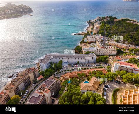 Santa Ponsa Beach in December 2021, photos from Drone Stock Photo - Alamy