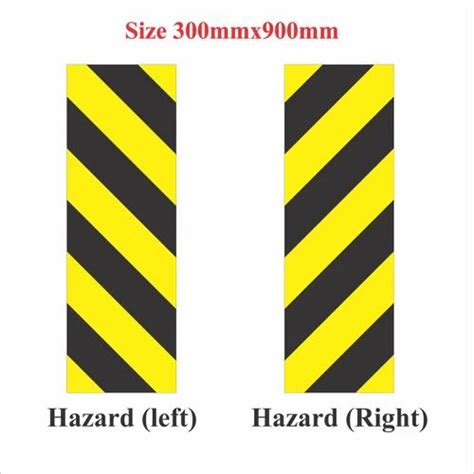 Metal Aluminum Hazard Marker Sign Board, Shape: Rectangle at Rs 1250/piece in Nagpur