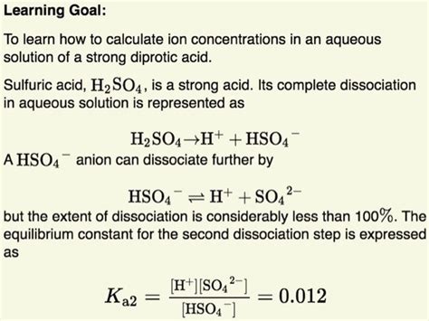 learning goal to learn how to calculate ion concentrations in an ...