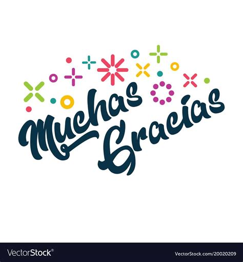 Muchas Gracias Spanish thank you greeting card with confetti. Download a Free Preview or High ...