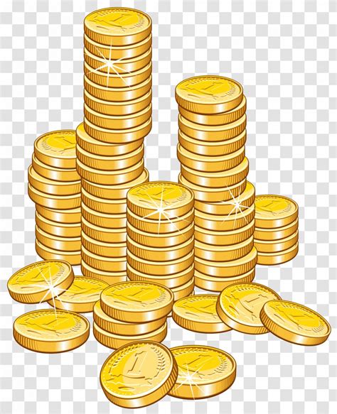 Money Coin Clip Art - Gold - Coins Stack Clipart Picture Transparent PNG