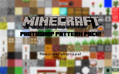 Minecraft Blocks photoshop pattern pack! by Shlekky on DeviantArt