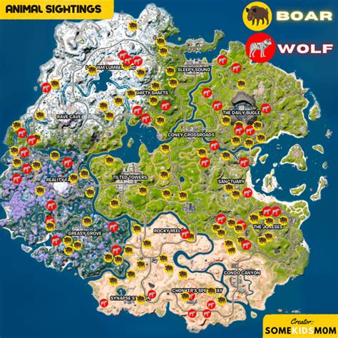 All Fortnite Animal and Wildlife Locations that You Can Ride On! : r/FortNiteBR