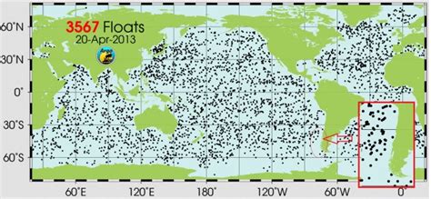 Argo floats® map as viewed the 20th of April. Right side picture shows... | Download Scientific ...