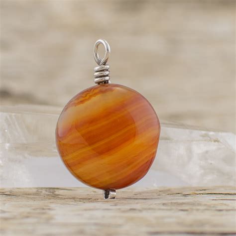 Carnelian Pendant - Rita's Rainbow Jewelry - Handmade Gemstone Jewelry