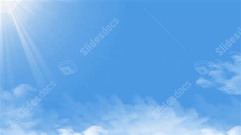 Simple Sky Weather Nature Blue Sun Powerpoint Background For Free ...