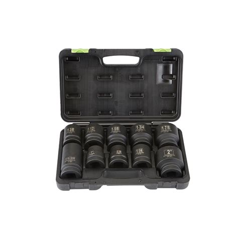 1 in. Drive SAE Impact Socket Set, 10 Pc. | Socket set, Impact sockets, Impact socket set