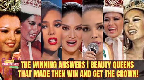 THE WINNING ANSWERS | BEAUTY QUEENS THAT MADE THEN WIN AND GET THE ...