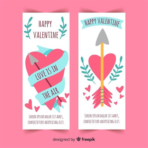 Free Vector | Valentine's day banner template