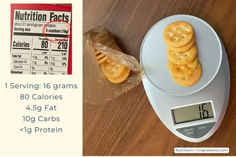 Ritz Crackers Nutrition and Calories