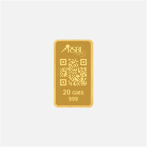 20gm 999 purity gold bar – RSBL eCoins