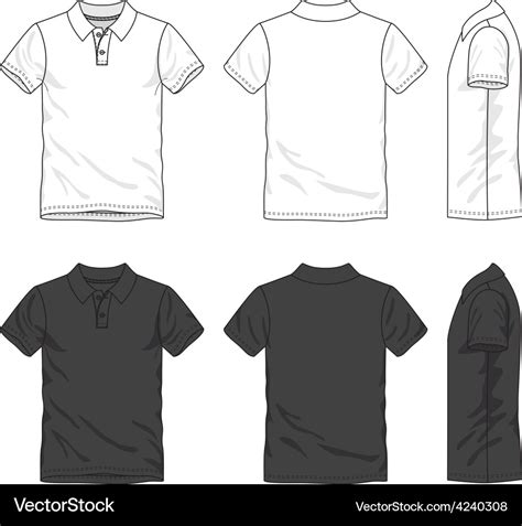 Polo Shirt Blank Template