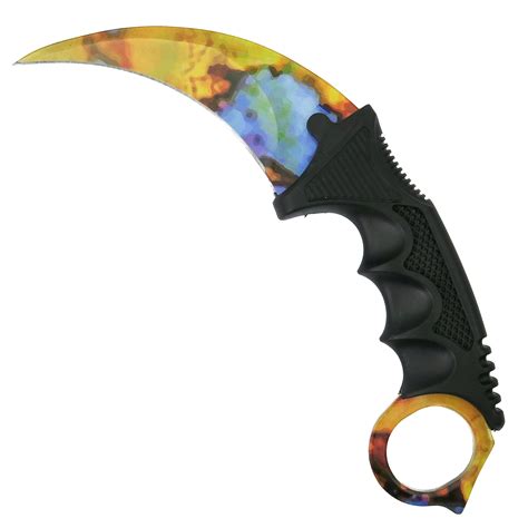 The Archimedes Claw Karambit, Yellow, Blue Mix Blade | BladeOps