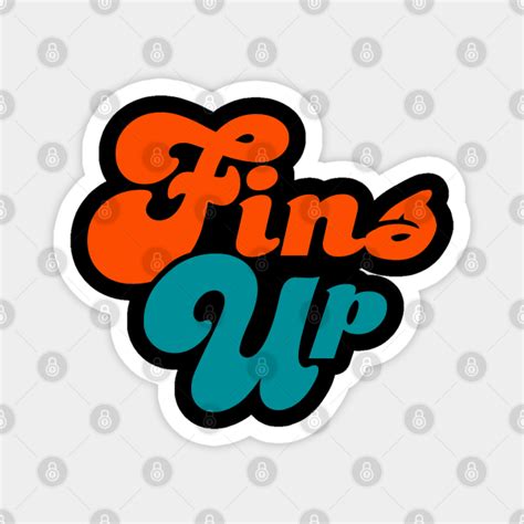 Fins Up, Miami Dolphins - Dolphins Fins Up - Magnet | TeePublic