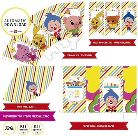 Plim Plim, Printable Kit of Clown Plim Plim, 12 Pieces With the ...