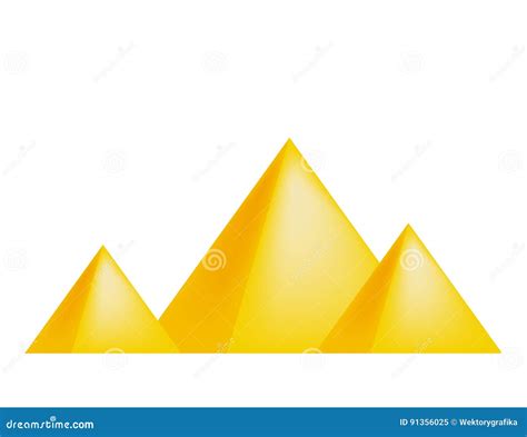 Egyptian Pyramids Vector Symbol Icon Design Stock Vector - Illustration ...