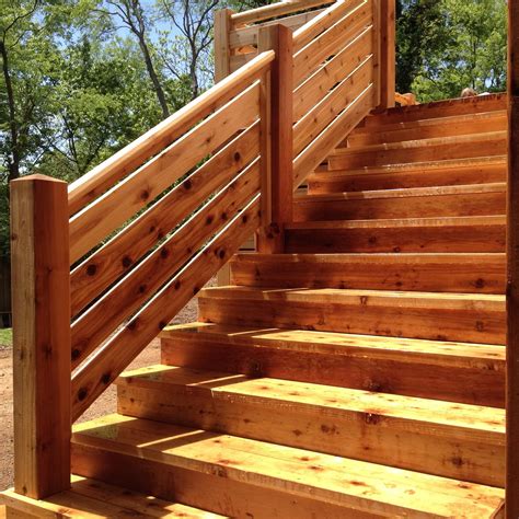 Outdoor wooden staircase Outdoor Handrail, Outdoor Stair Railing, Stair ...