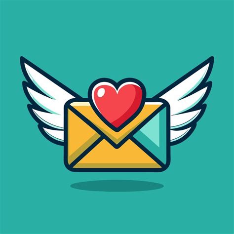 Premium Vector | Love mail letter message envelope hand drawn flat stylish cartoon sticker icon ...