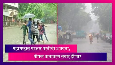 Weather Forecast: महाराष्ट्रात पाऊस परतीची शक्यता, निसर्गात होणाऱ्या ...