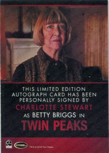 Twin Peaks Autograph Card Charlotte Stewart as Betty Briggs (Limited ...