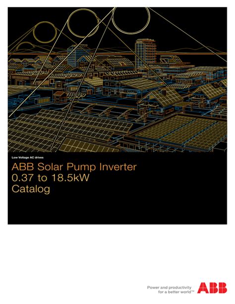 ABB Solar Pump Inverter 0.37 to 18.5kW Catalog